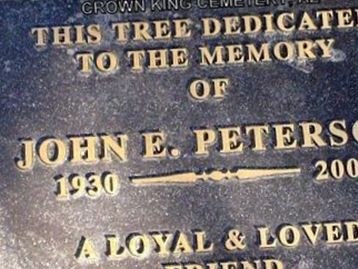 John E. Peterson on Sysoon