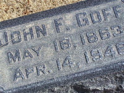 John F Goff, Find a grave on Sysoon John F Goff on Sysoon