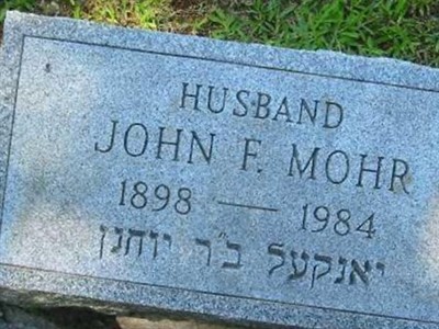 John F Mohr on Sysoon