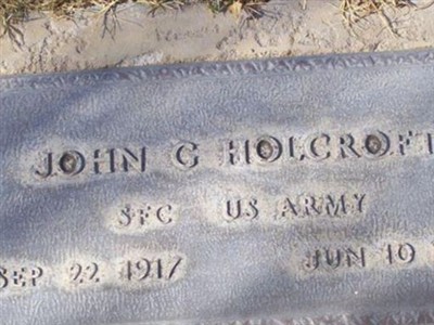 John George Holcroft on Sysoon