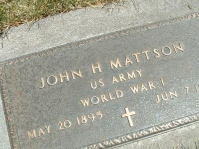 John H. Mattson on Sysoon