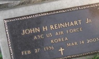 John H Reinhart, Jr on Sysoon