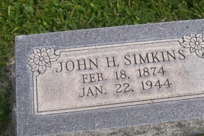 John H Simkins on Sysoon