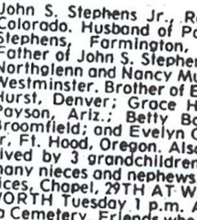John S. Stephens, Jr on Sysoon