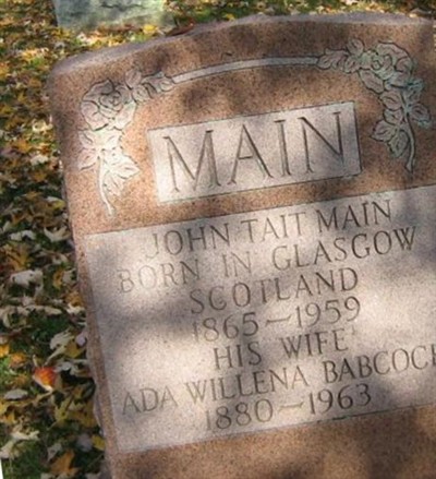 John Tait "Johnnie" Main on Sysoon