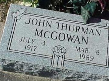 John Thurman McGowan on Sysoon