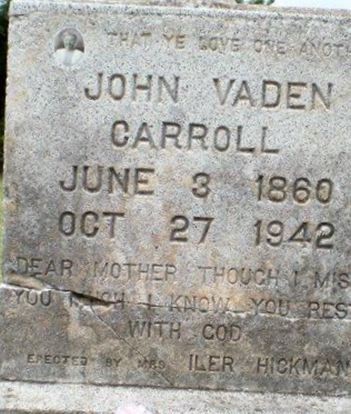 John Vaden Carroll, Find a grave on Sysoon John Vaden Carroll on Sysoon