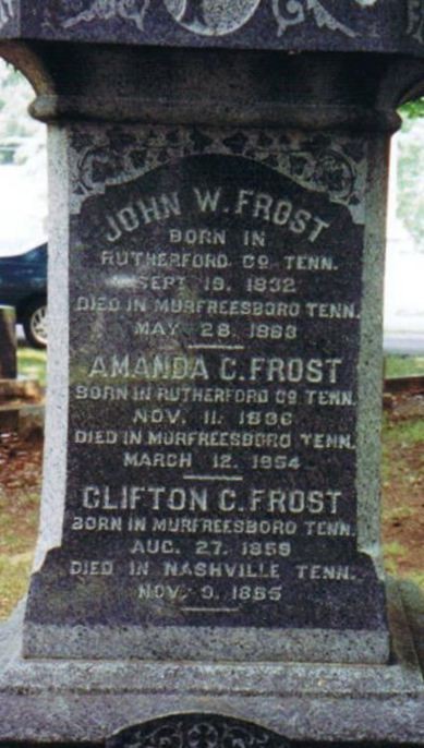 John W Frost on Sysoon