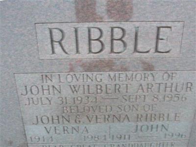 John Wilbert Arthur Ribble on Sysoon