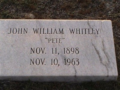 John William Whitley, "Pete" on Sysoon
