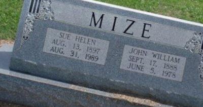 John Williams Mize on Sysoon