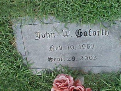 John Wright Goforth on Sysoon