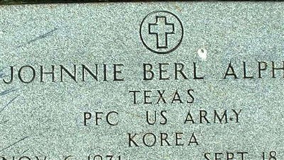 Johnnie Berl Alphin on Sysoon