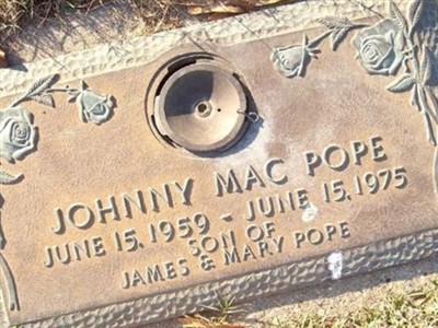 Johnny Mac Pope on Sysoon