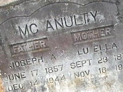Joseph A McAnulty, Find a grave on Sysoon Joseph A McAnulty on Sysoon