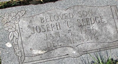Joseph C Sledge, Find a grave on Sysoon Joseph C Sledge on Sysoon