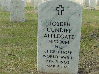 Joseph Cundiff Applegate on Sysoon