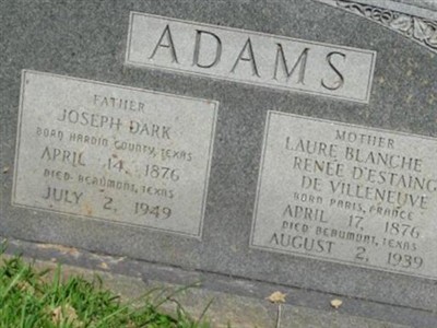 Joseph Dark Adams on Sysoon