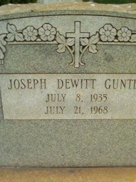 Joseph Dewitt Gunter on Sysoon