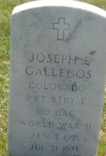 Joseph Ernest Gallegos on Sysoon