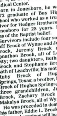 Joseph Hubert Brock on Sysoon
