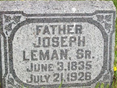 Joseph Leman, Sr on Sysoon