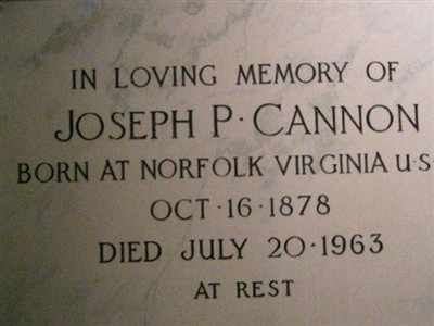 Joseph P. Cannon on Sysoon