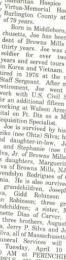 Joseph P. Silva, Sr on Sysoon