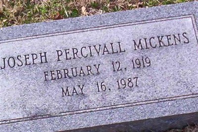 Joseph Percivall Mickens on Sysoon
