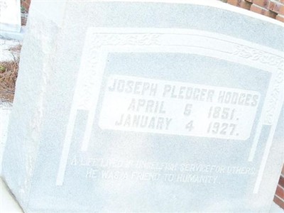 Joseph Pledger Hodges on Sysoon