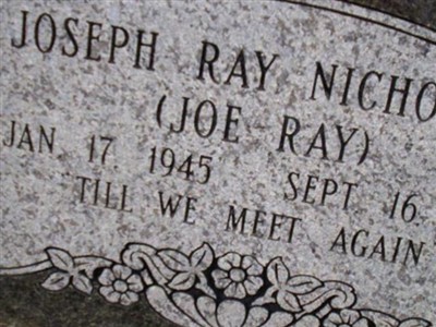 Joseph Ray "Joe Ray" Nicholson on Sysoon