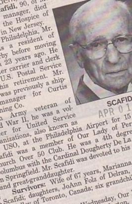 Joseph Scafidi on Sysoon
