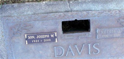 Joseph W Davis, Find a grave on Sysoon Joseph W Davis on Sysoon