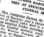 Josephine Barnes on Sysoon