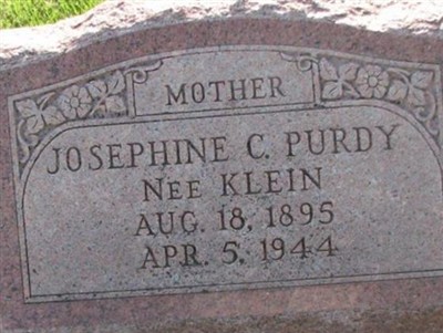 Josephine C. Klein Purdy on Sysoon