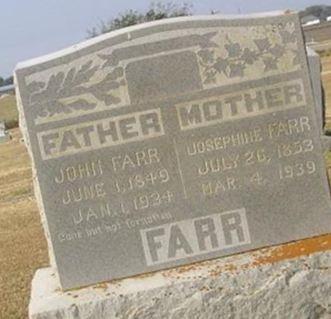 Josephine Evans Farr on Sysoon