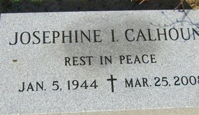 Josephine I Calhoun on Sysoon