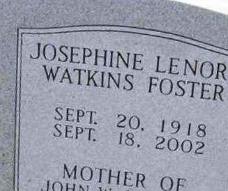 Josephine Lenore Watkins FOSTER on Sysoon