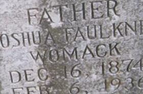 Joshua Faulkner Womack on Sysoon