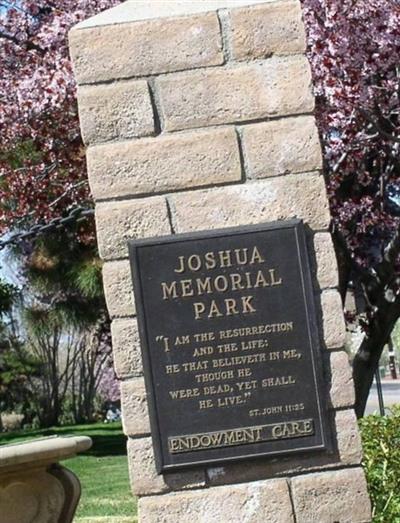 Joshua Memorial Park on Sysoon