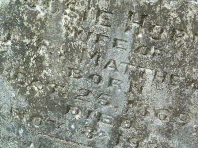 Josie H. Matthews, Find a grave on Sysoon Josie H. Matthews on Sysoon