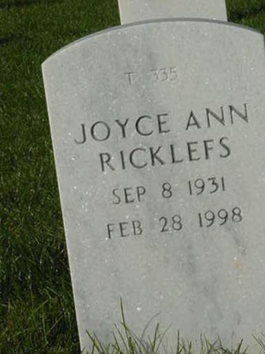 Joyce A Ricklefs on Sysoon