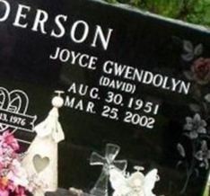 Joyce Gwendolyn (David) Anderson on Sysoon