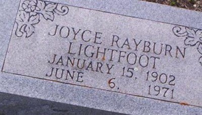 Joyce Rayburn Lightfoot on Sysoon