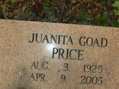 Juanita Goad Price on Sysoon
