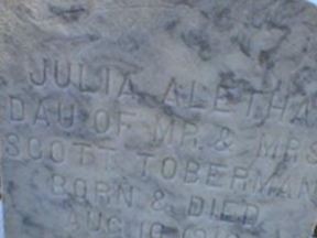 Julia Aletha Toberman on Sysoon