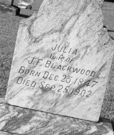 Julia Ann Cook Blackwood on Sysoon