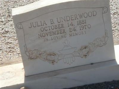 Julia Boone "Julie" Kennedy Underwood on Sysoon