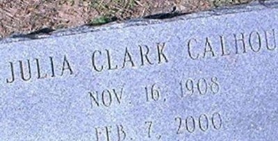 Julia Clark Calhoun on Sysoon
