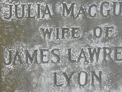 Julia Clementine MacGuire Lyon on Sysoon
